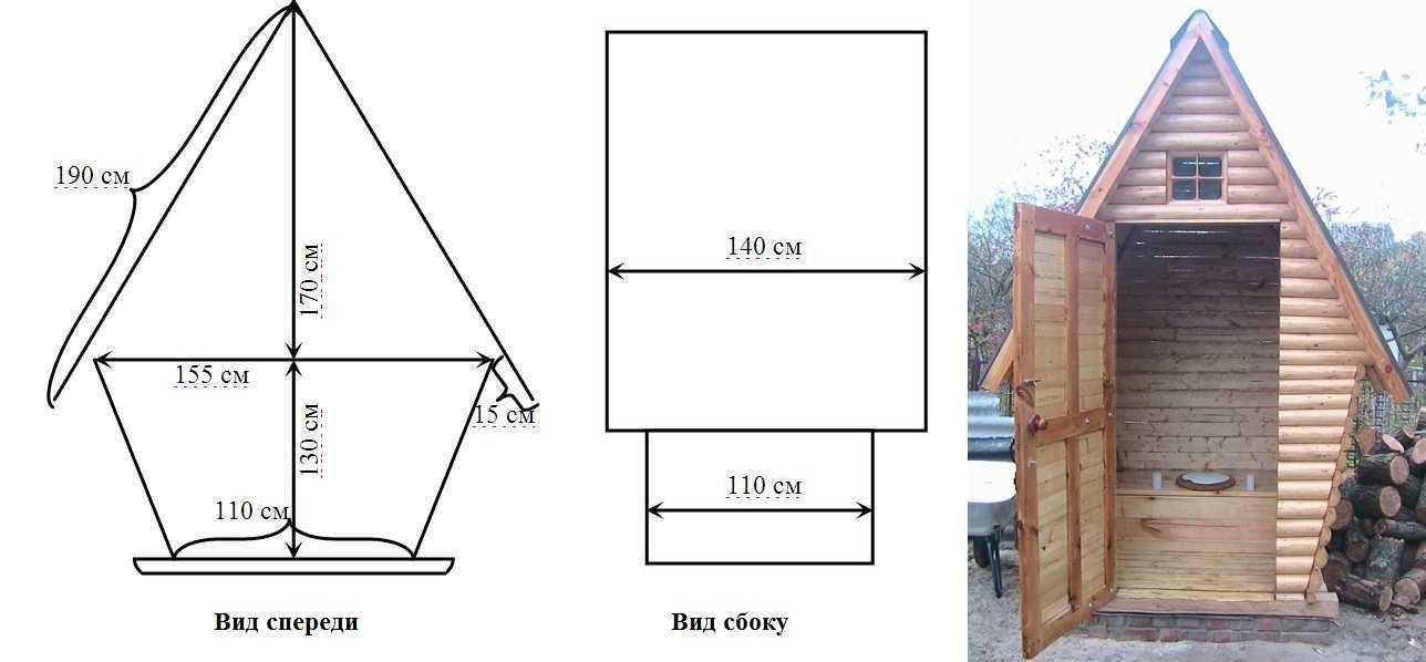 Туалет на даче своими руками - чертежи - размеры построек: инструкция как сделать, видео и фото