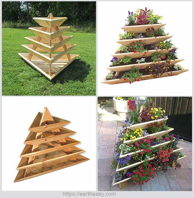 Пирамидальная клумба своими руками - пошаговая инструкция создания некоторых вариантов Примеры использования разных материалов Подбор оптимальных растений