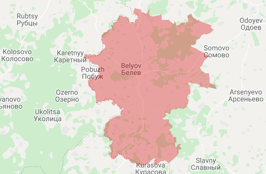 Карта районов тульской области с границами районов